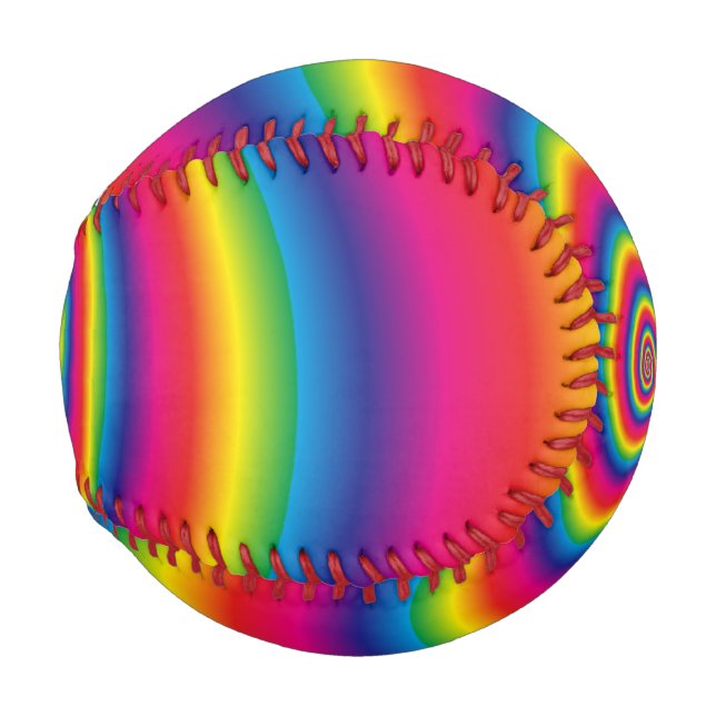 Pelota De Béisbol Espiral arcoiris (Reverso Izquierdo)