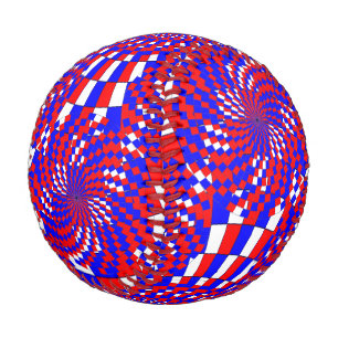 Pelota De Béisbol Espiral azul blanco rojo de Kenneth Yoncich