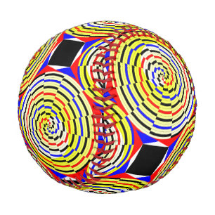 Pelota De Béisbol Espirales amarillas de Kenneth Yoncich