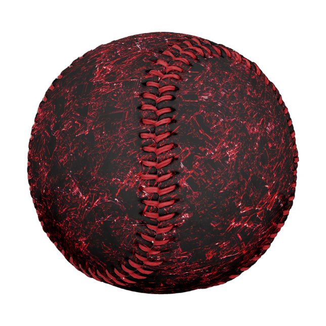 Pelota De Béisbol Esponja rusa roja sobre fondo rojo oscuro (Angular)