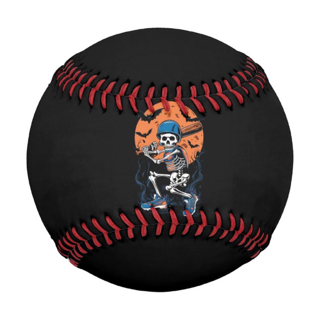 Pelota De Béisbol Esqueleto de béisbol Halloween Halloween (Anverso)