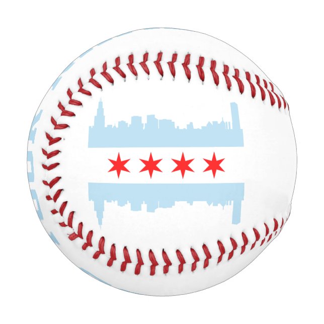 Pelota De Béisbol Esquina de Bandera de Chicago (Anverso izquierdo)