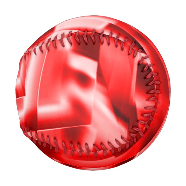 Pelota De Béisbol Esquina de cuadrados inclinados, rojo brillante a  (Anverso derecho)