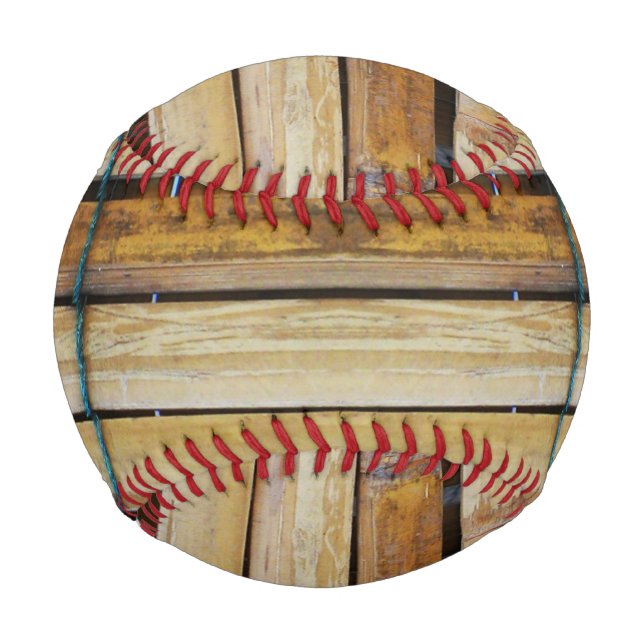 Pelota De Béisbol Estaciones de madera de madera de madera de madera (Anverso)