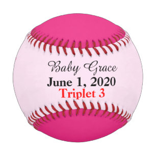 Pelota De Béisbol Estadísticas de nacimientos rosas de Chica triplet