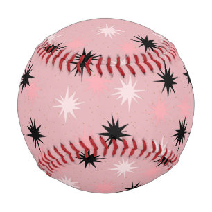 Pelota De Béisbol Estallidos del béisbol rosa atómico
