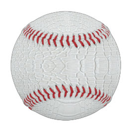 Pelota De Béisbol Estampado de piel de cocodrilo blanco