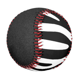 Pelota De Béisbol Estampado de rayas cebra blanco y negro + tus idea