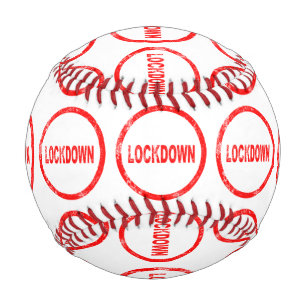Pelota De Béisbol Estampilla de tinta roja de goma bloqueada