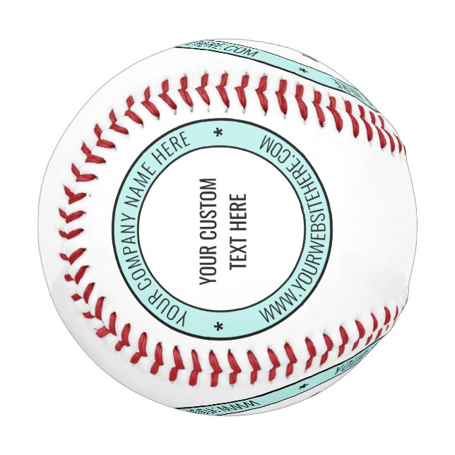 Pelota De Béisbol Estampilla promocional de personalizado de texto y (Anverso izquierdo)