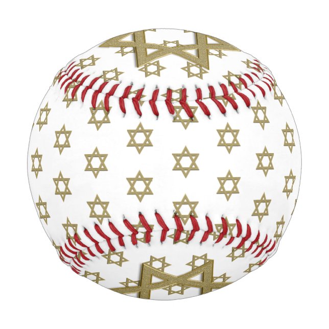 Pelota De Béisbol Estrella dorada de David Seamless (Anverso)