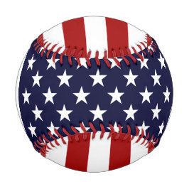 Pelota De Béisbol Estrellas De Estados Unidos Y Bandera Estadouniden