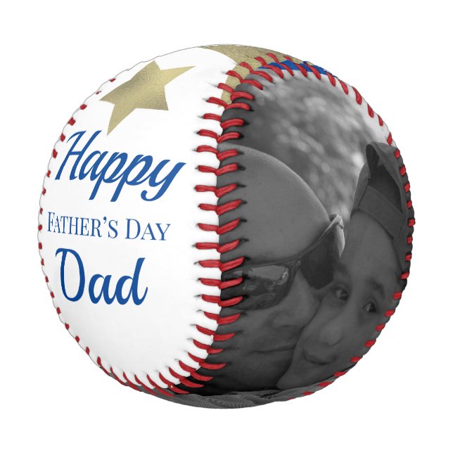 Pelota De Béisbol Estrellas fotográficas del Día del Padre Moderno (Angular)