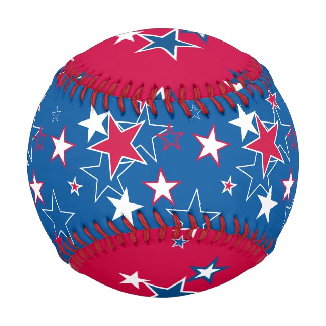 Pelota De Béisbol Estrellas patrióticas de béisbol (Anverso)