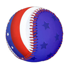 Pelota De Béisbol Estrellas patrióticas y tiras de béisbol