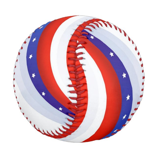 Pelota De Béisbol Estrellas patrióticas y tiras de béisbol (Angular)