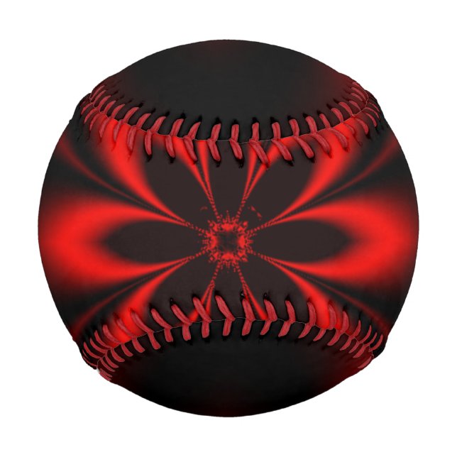 Pelota De Béisbol Explosión floral roja (Reverso)