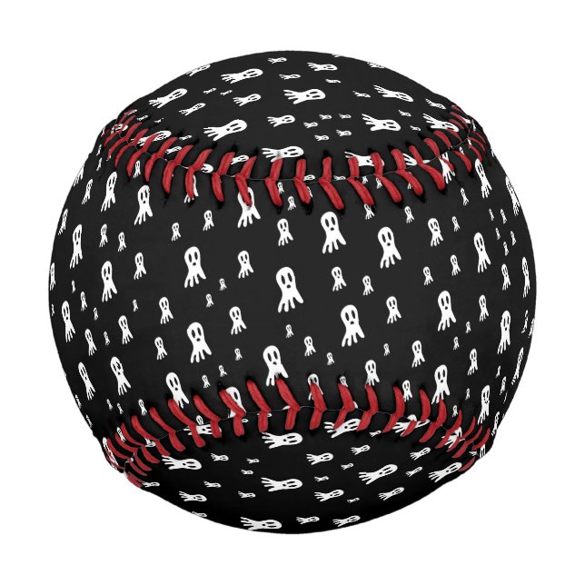 Pelota De Béisbol Fantasmas oscuros de Halloween (Anverso)