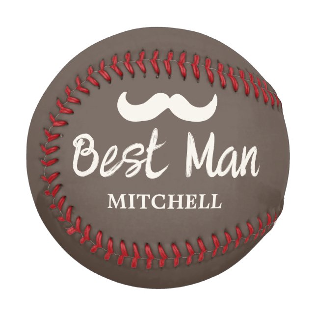 Pelota De Béisbol Fecha de nombre del Boda de la propuesta del mejor (Anverso izquierdo)