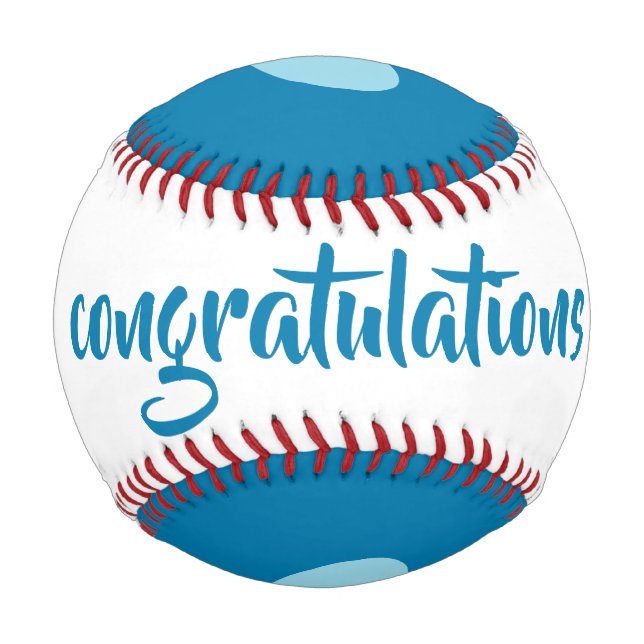 Pelota De Béisbol felicitaciones al béisbol por dalDesignNZ (Reverso)