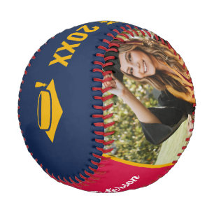 Pelota De Béisbol Felicitaciones, entonces foto de un hito amarillo