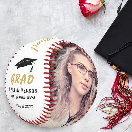Pelota De Béisbol Felicitaciones Grad Golden Graduation 2 Photo Bas