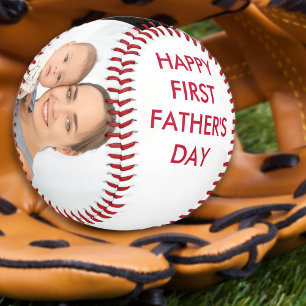 Pelota De Béisbol Feliz Año de Personalizado del Primer Padre y fot