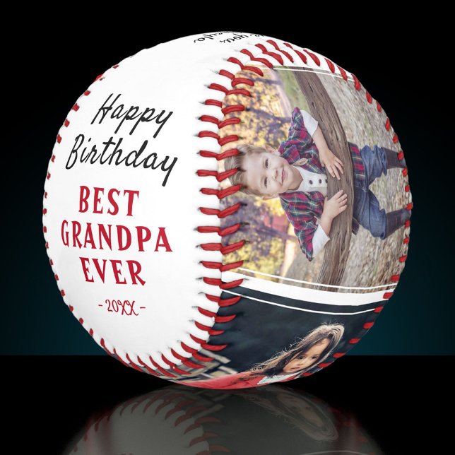 Pelota De Béisbol Feliz cumpleaños abuelo moderno Collage de fotos 3 (Subido por el creador)