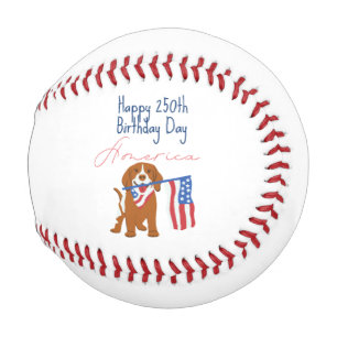 Pelota De Béisbol ¡Feliz cumpleaños número 250 América! 1776-2026 Ad