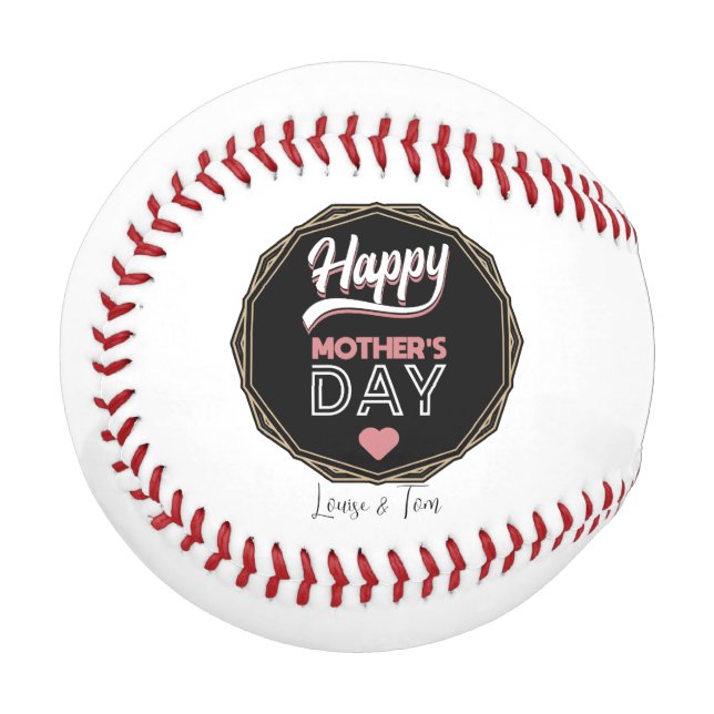 Pelota De Béisbol Feliz día de la madre (Anverso izquierdo)