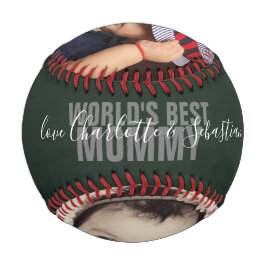 Pelota De Béisbol Feliz Día de la Madre Mundos Personalizados Mejor