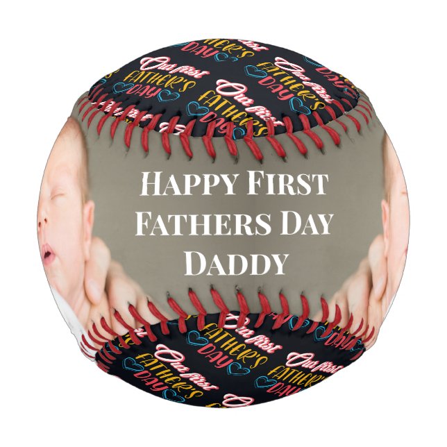 Pelota De Béisbol Feliz Día de los Padres (Anverso)
