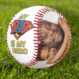 Pelota De Béisbol Feliz Día De Los Padres Mi Papá Es Mi Héroe