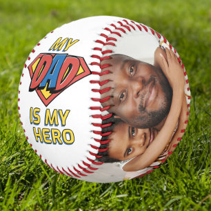 Pelota De Béisbol Feliz Día De Los Padres Mi Papá Es Mi Héroe