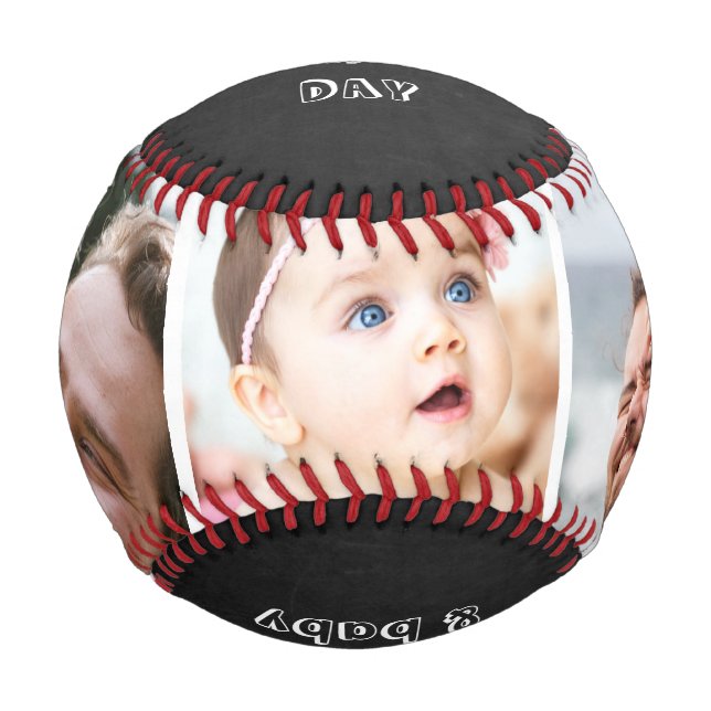 Pelota De Béisbol Feliz Día de los Primeros Padres 3 Collage de foto (Anverso)