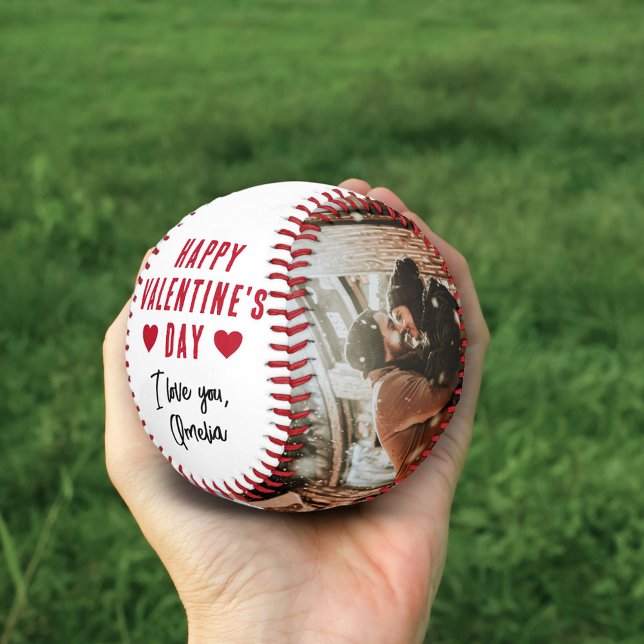 Pelota De Béisbol Feliz Día de San Valentín a Novio Collage de fotos (Subido por el creador)