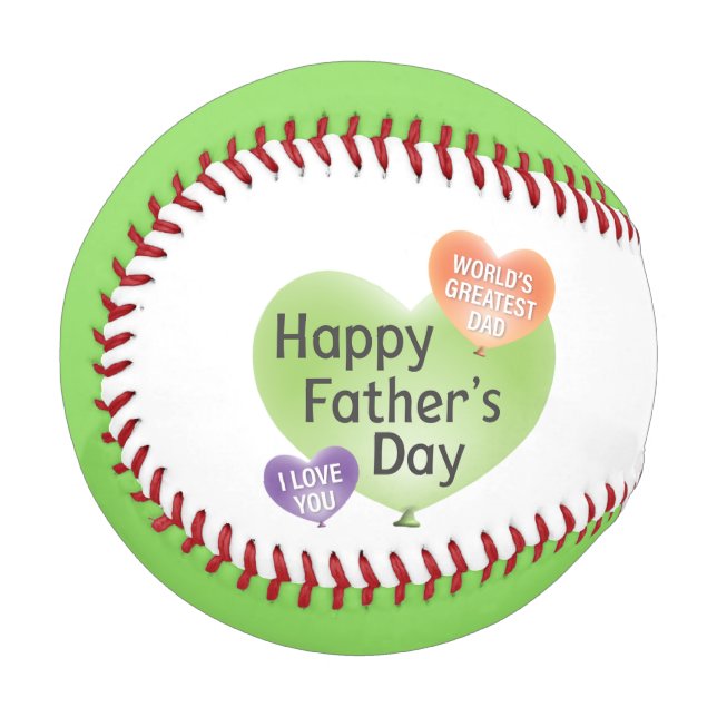 Pelota De Béisbol Feliz Día del Padre (Anverso izquierdo)