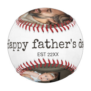 Pelota De Béisbol Feliz día del padre 2foto elegante escritura perso