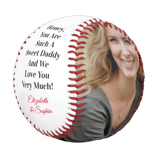 Pelota De Béisbol ¡Feliz Día del Padre! DIY 2 Mensajes, 2 Nombres de (Angular)