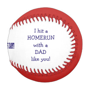 Pelota De Béisbol Feliz Día del Padre en el Béisbol - ¡Golpeé un