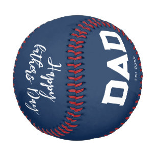 Pelota De Béisbol Feliz día del padre EST y nombre