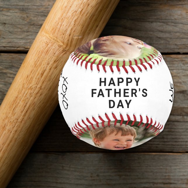 Pelota De Béisbol Feliz Día del Padre foto del abuelo (Subido por el creador)
