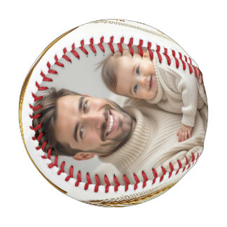 Pelota De Béisbol Feliz Día del Padre Fotos Personalizadas de Famili