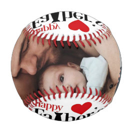Pelota De Béisbol Feliz Día del Padre Fotos Personalizadas de la Fam