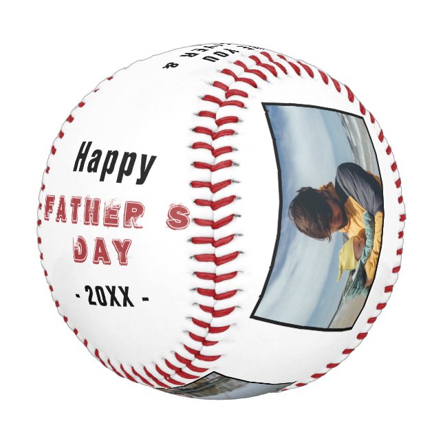 Pelota De Béisbol Feliz Día del Padre Mejor Collage de fotos de Papá (Angular)
