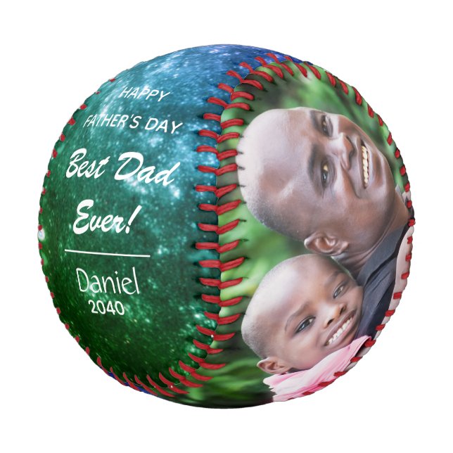 Pelota De Béisbol Feliz Día del Padre, mejor galaxia de papá (Angular)