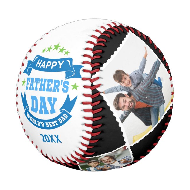 Pelota De Béisbol Feliz Día del Padre mejor papá | Fotos personaliza (Angular)