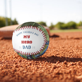 Pelota De Béisbol Feliz Día del Padre Mi héroe Foto