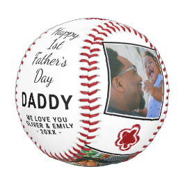 Pelota De Béisbol Feliz Día del Padre Papá Keepsake 3 Foto