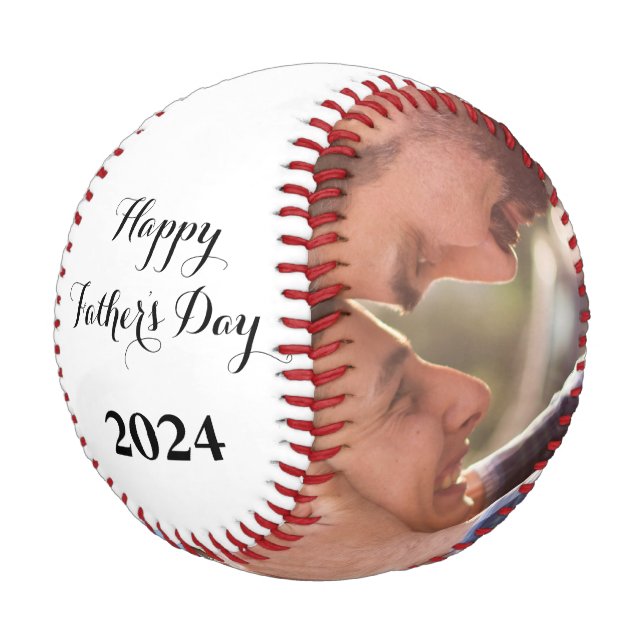 Pelota De Béisbol Feliz Día del Padre Personalizado 2 foto (Angular)